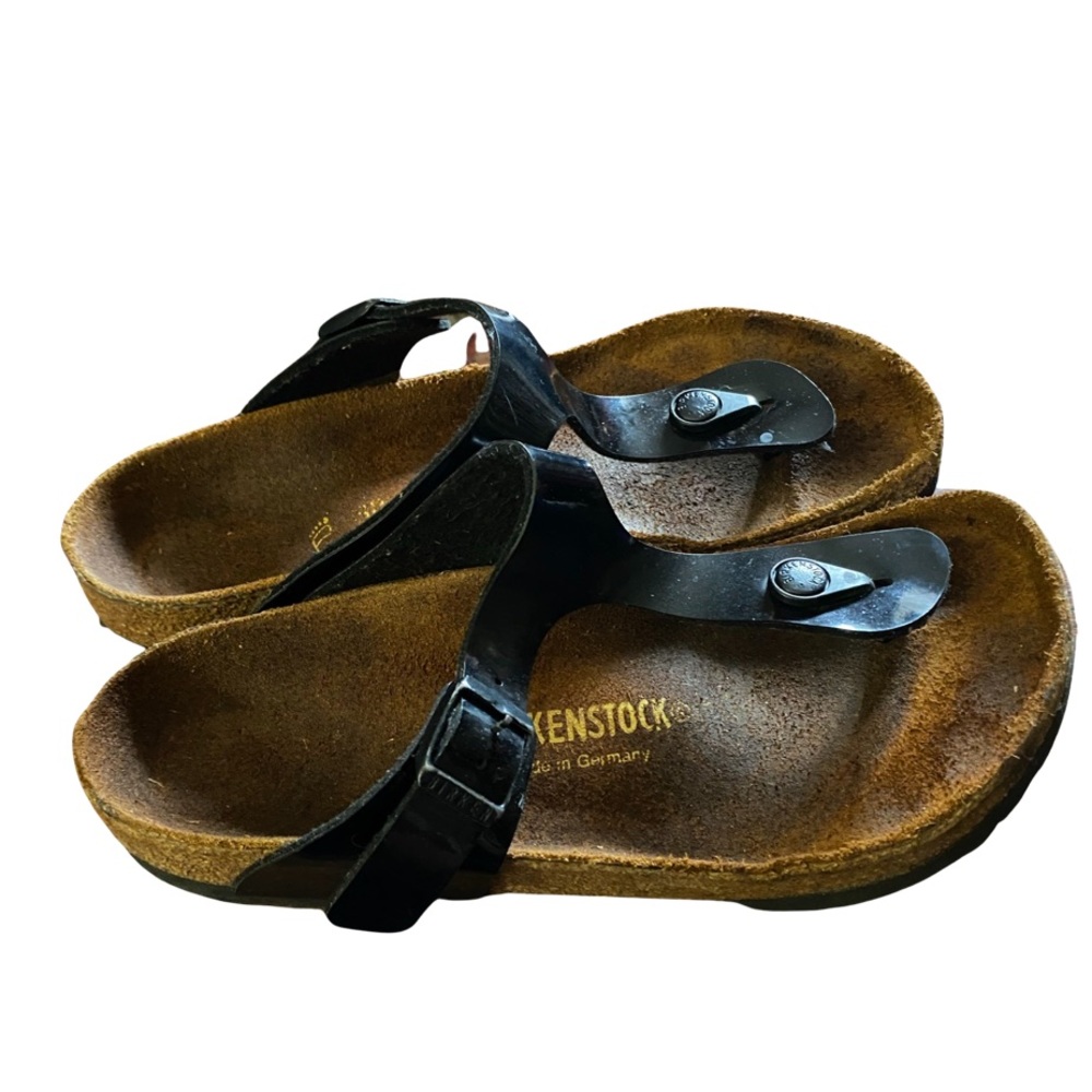 Birkenstock size (38) Gizah black patent sandals